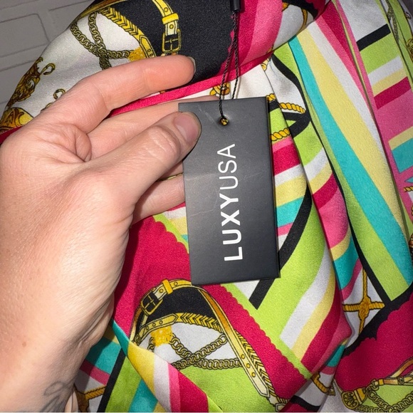 Luxy USA Colorful Print Tie Waist Kimono Women’s Size Medium - Picture 10 of 12